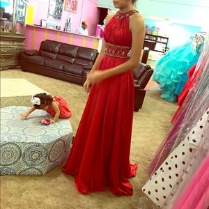 Red Sherri Hill dress